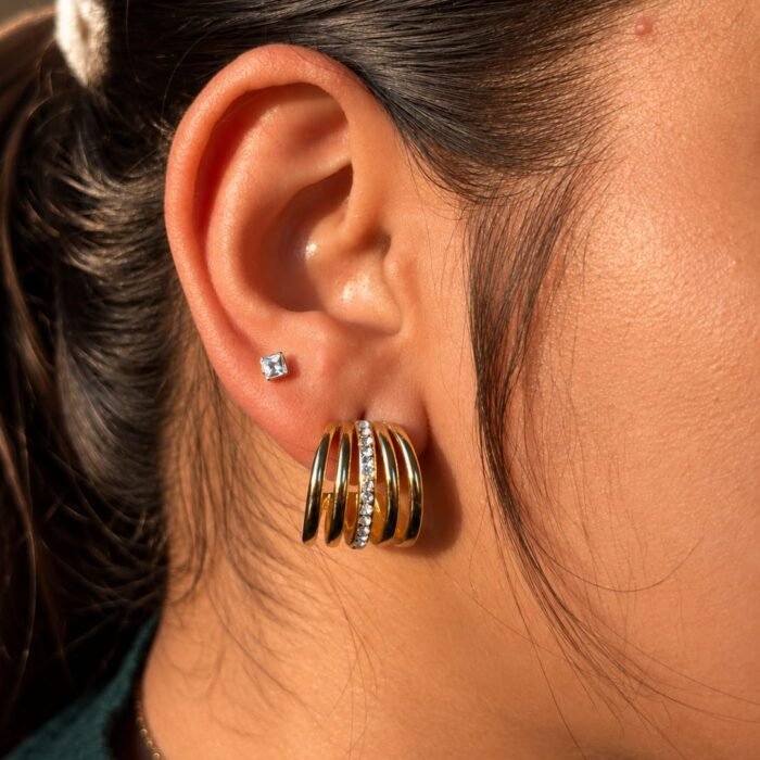Golden Luxe Multi-Layer Hoop Earrings